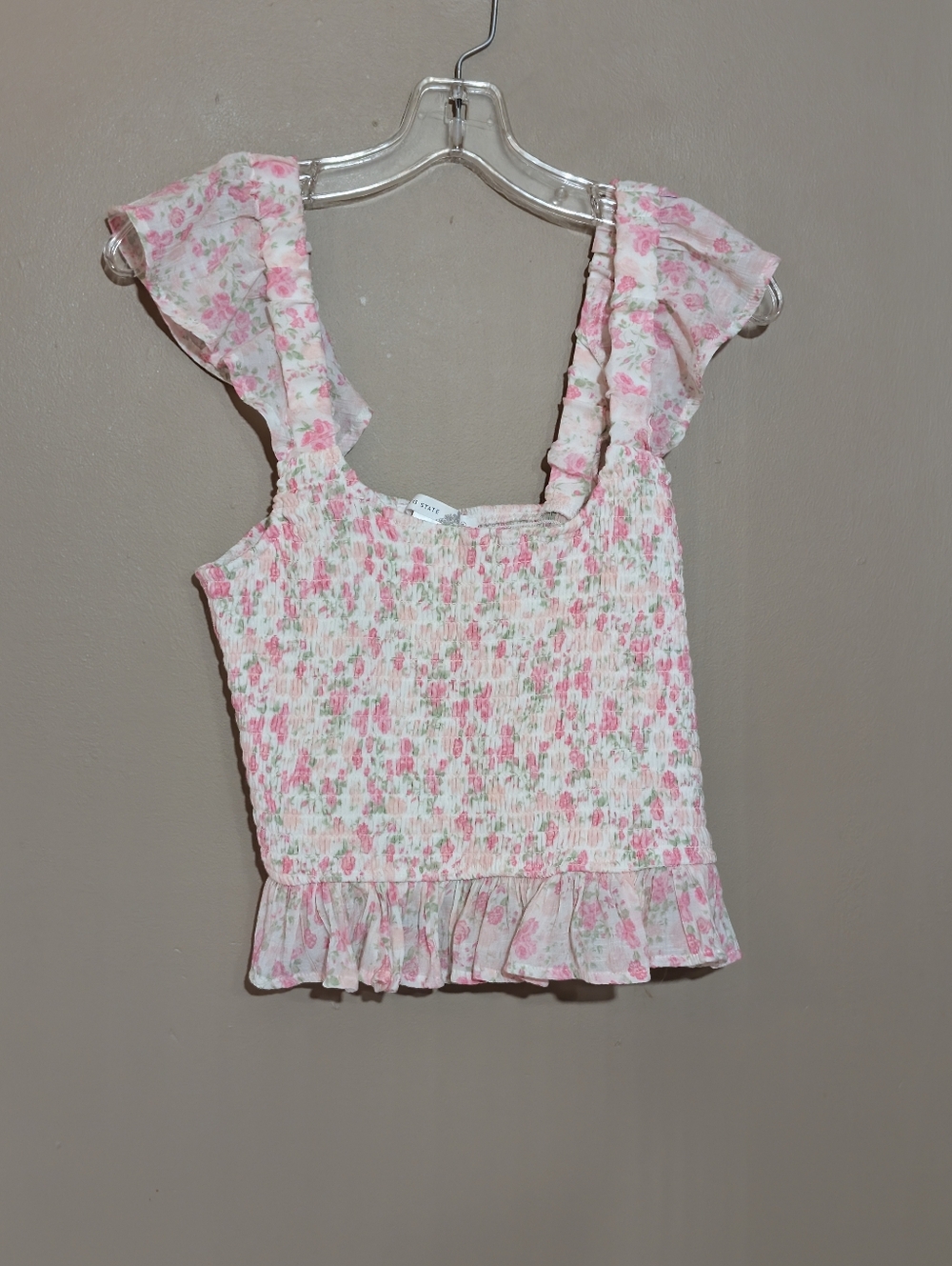 Altar'd State Smocked Floral Tank, Size:XL
